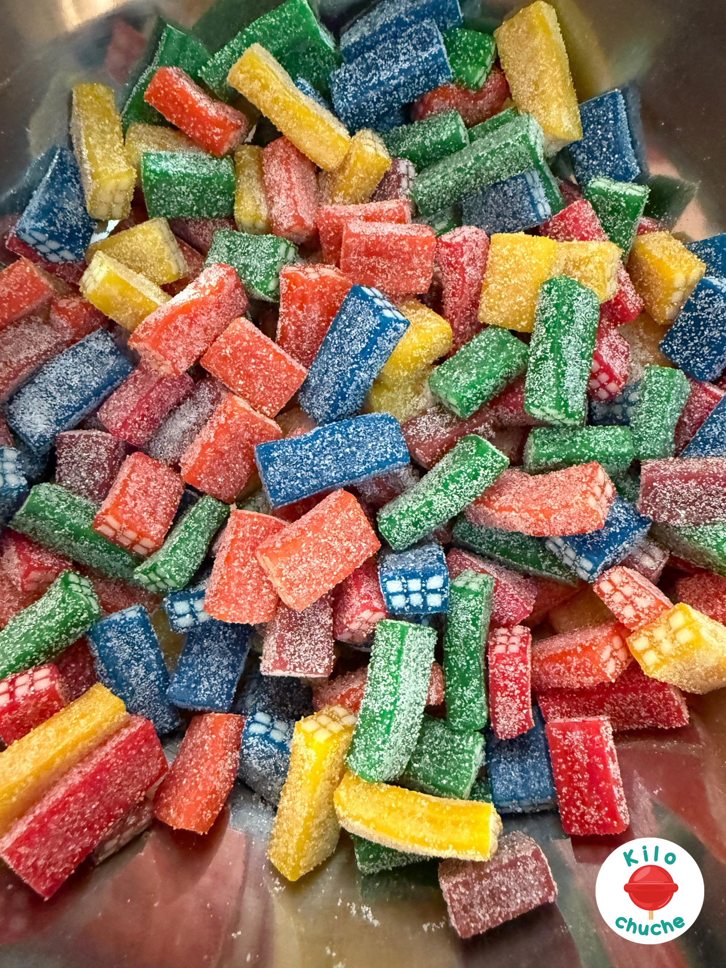 Ladrillos multifrutas colores azúcar