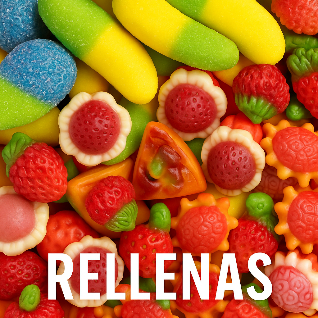 Gominola Rellena de gelatina o similar.