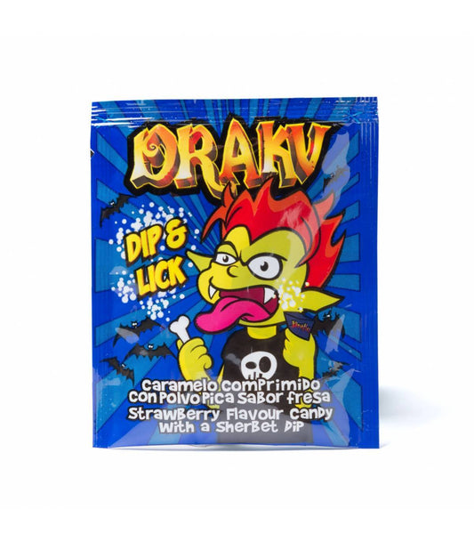 Draku Caramelo comprimido con Pica Fresa