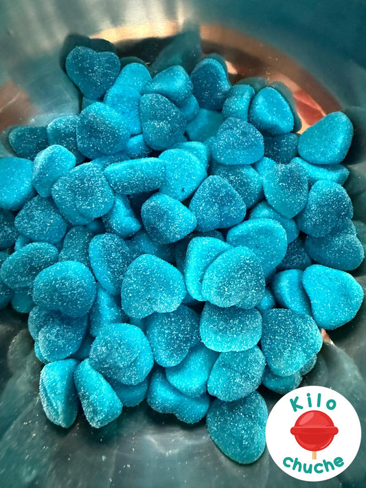 Corazón relleno pika frambuesa azul