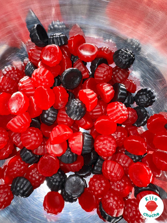 Moras rojas negras brillo